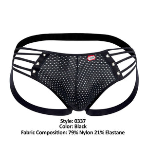 Male underwear model wearing Pikante Underwear TZU Jockstrap available at MensUnderwear.io