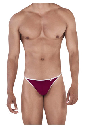 Male underwear model wearing Pikante Underwear Bud Men's Thongs available at MensUnderwear.io
