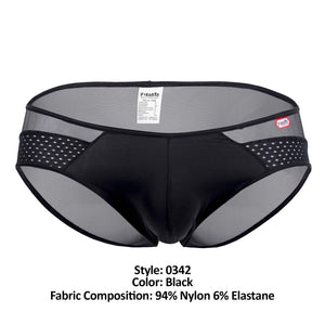Male underwear model wearing Pikante Underwear Leonidas Men's Mesh Briefs available at MensUnderwear.io