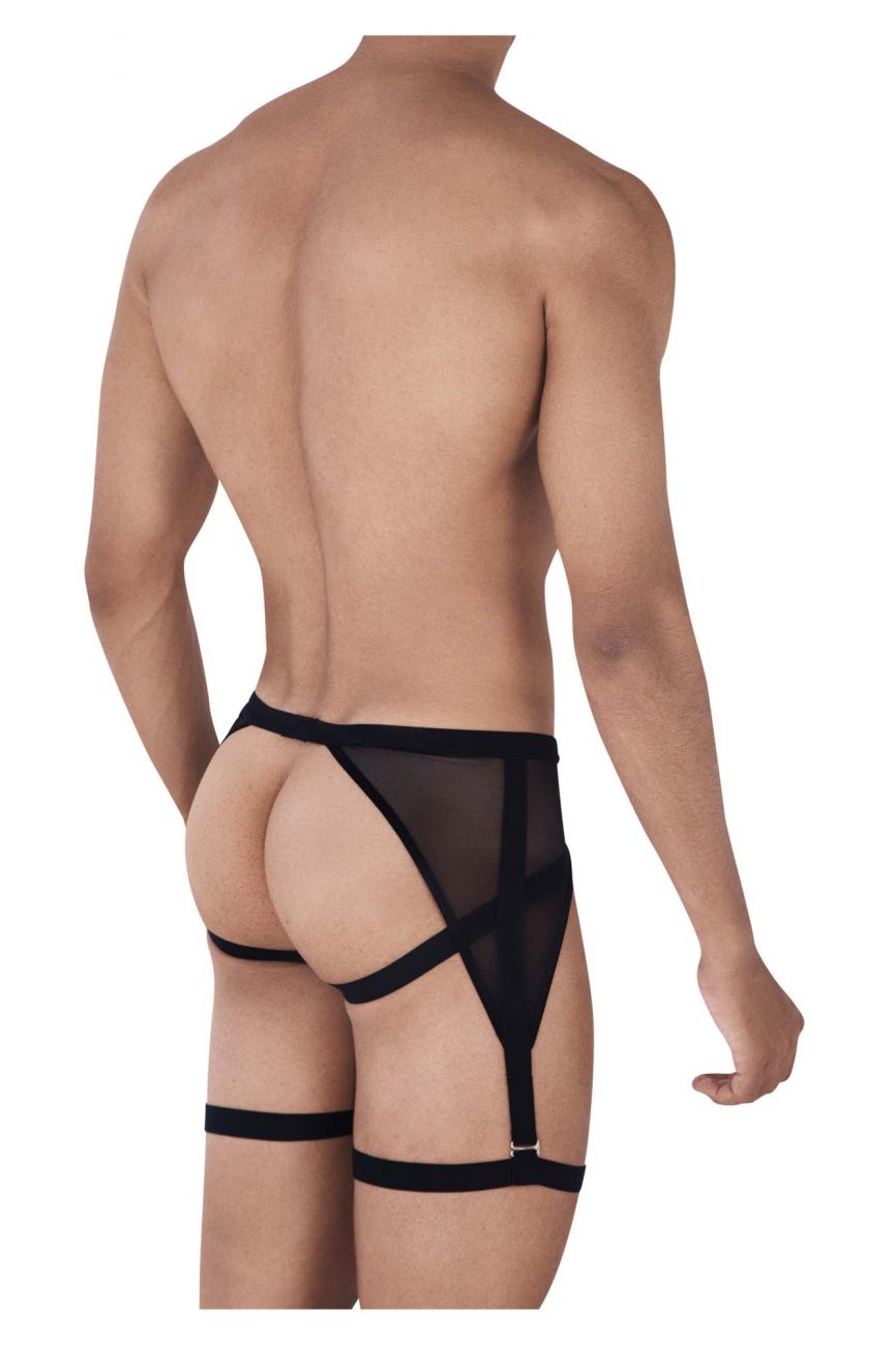 Male underwear model wearing Pikante Underwear Magno Garter Jockstrap available at MensUnderwear.io