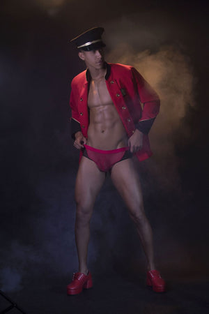 Male underwear model wearing Pikante Underwear Lights Jockstrap available at MensUnderwear.io