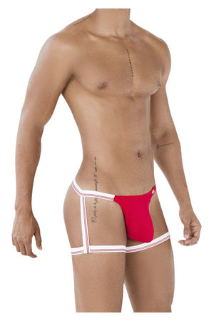 Male underwear model wearing Pikante Underwear Conqueror Men's Thongs available at MensUnderwear.io