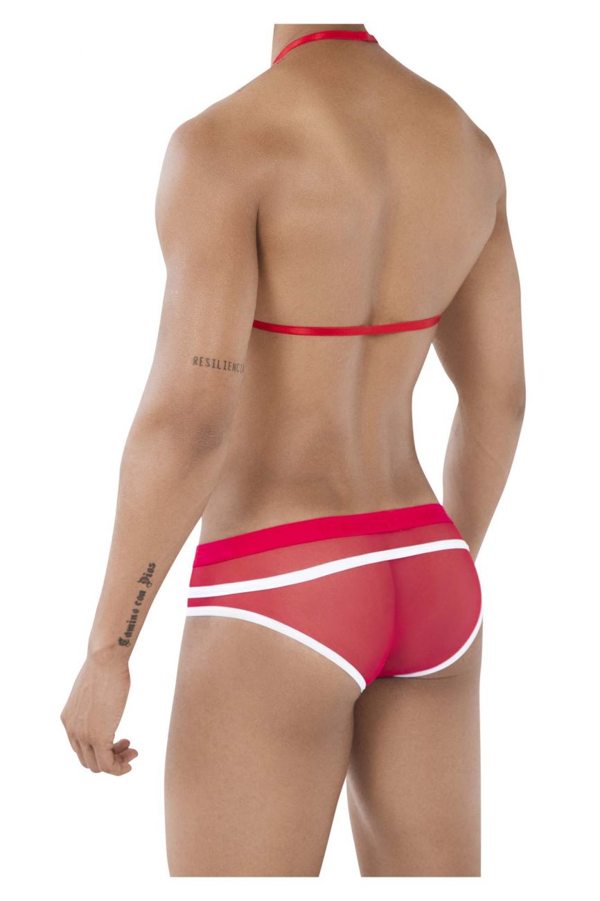 Male underwear model wearing Pikante Underwear Hot Harness Briefs available at MensUnderwear.io