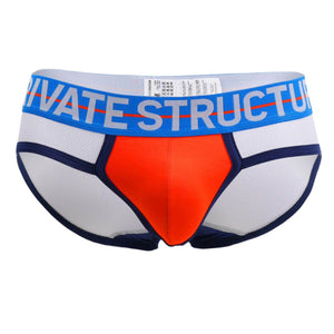 Private Structure Underwear Momentum Orange Contour Briefs