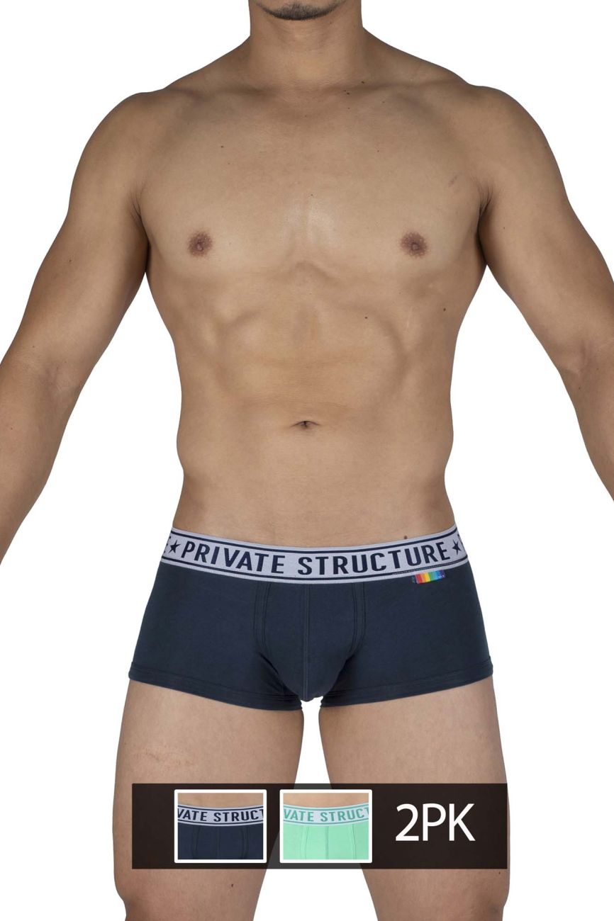 Private Structure Underwear 2PK Mid Waist Trunks