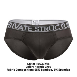 Private Structure Underwear Platinum Bamboo Contour Briefs available at www.MensUnderwear.io - 35
