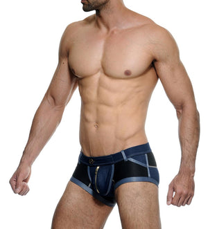 Men's trunk underwear - STUD Underwear Codec Trunk - Denim available at MensUnderwear.io - Image 2