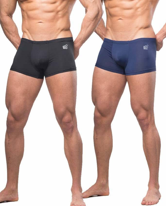 Men's Full Mesh Boxer Briefs 2 Pack - Black and Gray – Jed North Canada