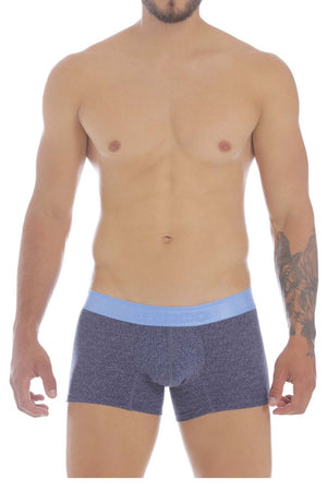 Male underwear model wearing Mundo Unico Pocima Trunks available at MensUnderwear.io
