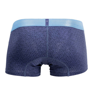 Male underwear model wearing Mundo Unico Pocima Trunks available at MensUnderwear.io