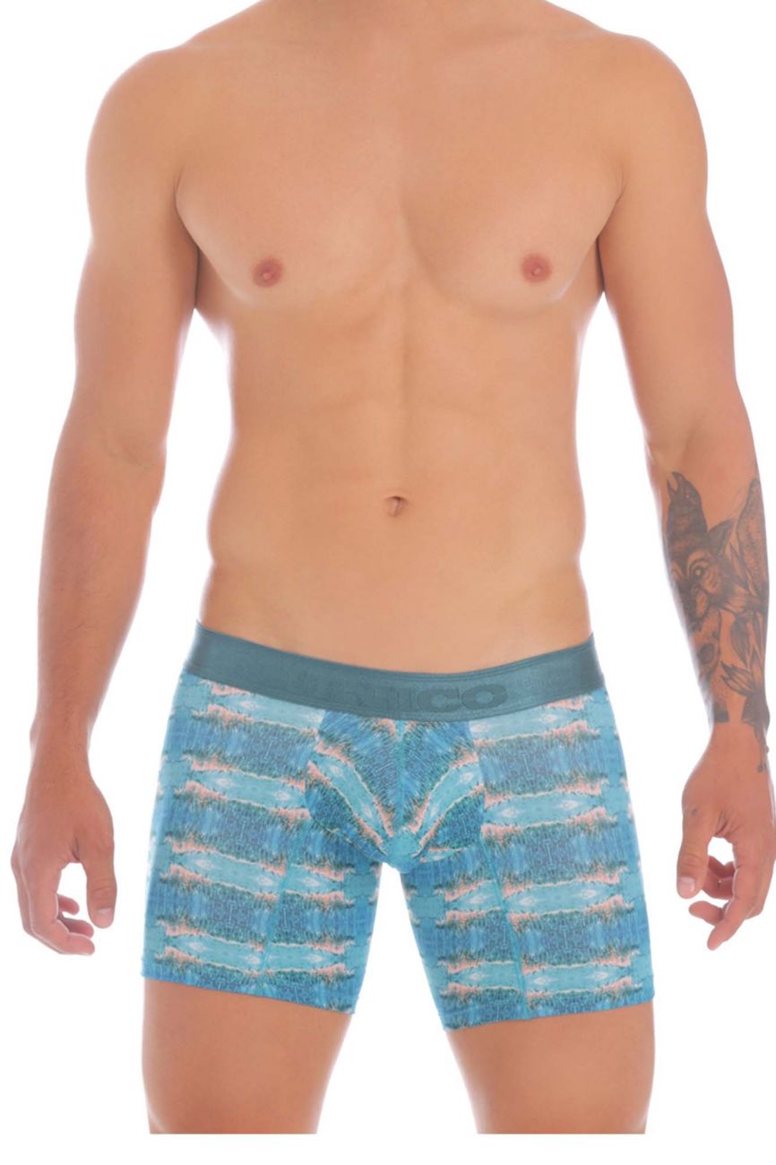 Male underwear model wearing Mundo Unico Waterfront Boxer Briefs available at MensUnderwear.io
