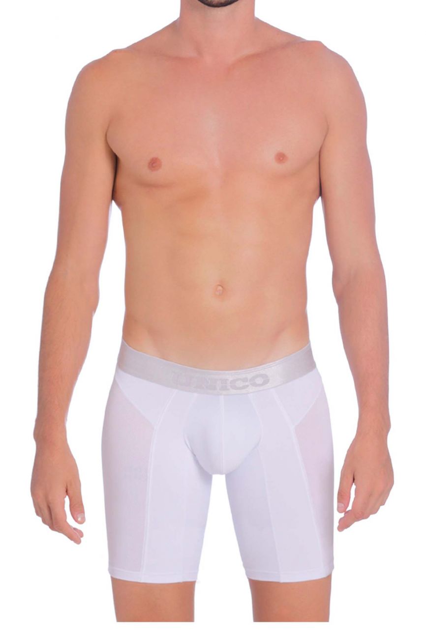 Male underwear model wearing Mundo Unico Mixture Long Boxer Briefs available at MensUnderwear.io