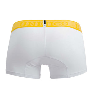 Male underwear model wearing Mundo Unico Joyful Trunks available at MensUnderwear.io