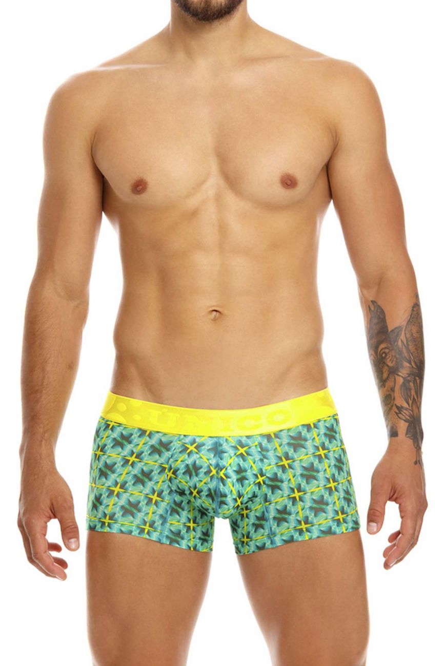 Male underwear model wearing Mundo Unico West Trunks available at MensUnderwear.io