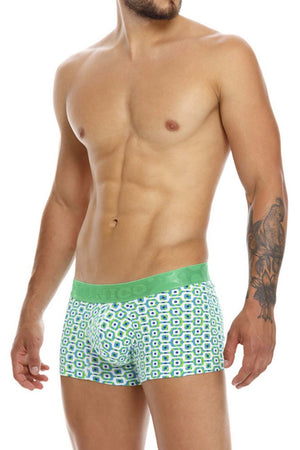 Male underwear model wearing Mundo Unico Volatile Trunks available at MensUnderwear.io