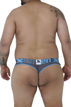 Men's thongs - Xtremen 91036X Mesh Male Thongs - Plus Size available at MensUnderwear.io - Image 2