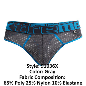 Men's thongs - Xtremen 91036X Mesh Male Thongs - Plus Size available at MensUnderwear.io - Image 7