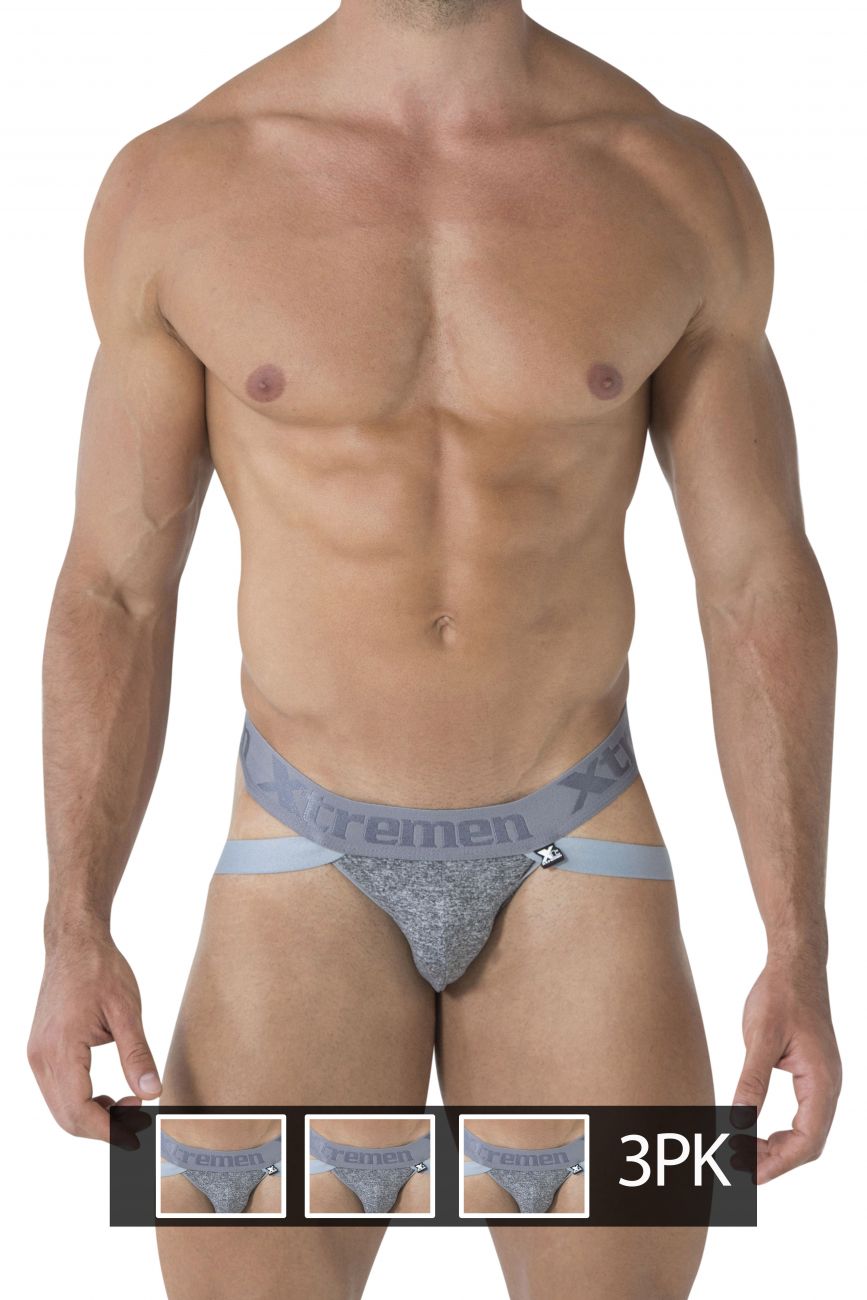 Jockstrap underwear - Xtremen Underwear 91054-3 Double Strap Jockstrap available at MensUnderwear.io - Image 1