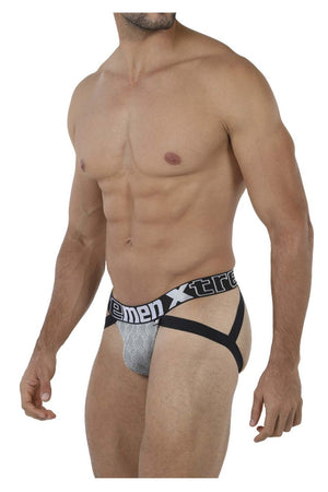 Xtremen Underwear Microfiber Jacquard Jockstrap available at www.MensUnderwear.io - 15