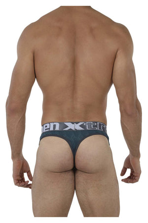 Xtremen Underwear Microfiber Jacquard Men's Thongs available at www.MensUnderwear.io - 9