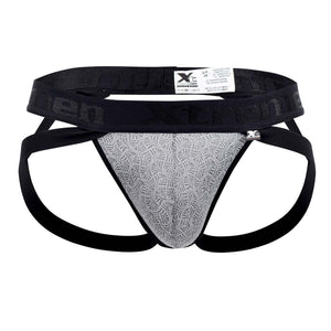 Xtremen Underwear Microfiber Jacquard Jockstrap available at www.MensUnderwear.io - 10