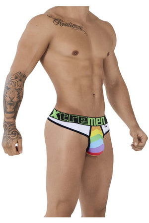 Xtremen Underwear Microfiber Pride Men's Thongs available at www.MensUnderwear.io - 3