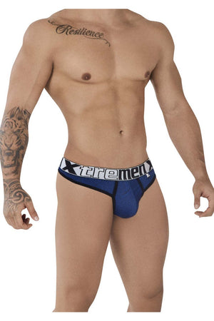 Xtremen Underwear Microfiber Jacquard Men's Thongs available at www.MensUnderwear.io - 9