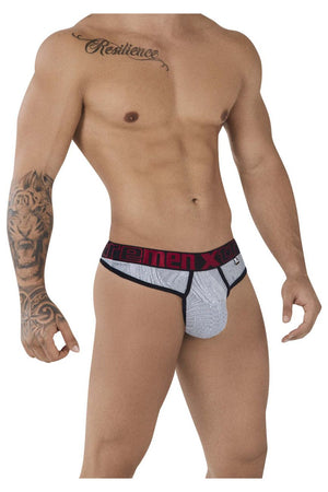 Xtremen Underwear Microfiber Jacquard Men's Thongs available at www.MensUnderwear.io - 3