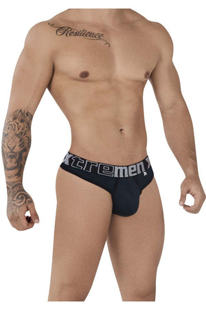Xtremen Underwear Microfiber Jacquard Men's Thongs available at www.MensUnderwear.io - 15