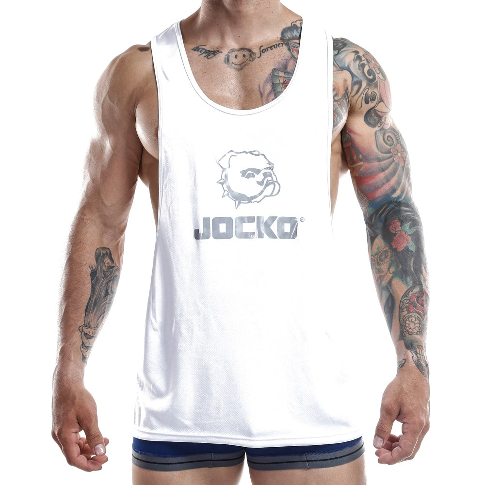 Men's tank tops - Jocko Tank White available at MensUnderwear.io - Image 1