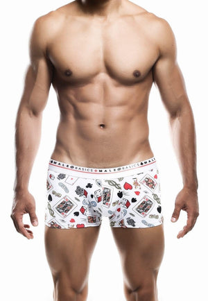 Men's trunk underwear - MaleBasics Hipster Trunks - Poker available at MensUnderwear.io - Image 4