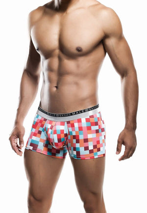 Men's trunk underwear - MaleBasics Hipster Red Pixels Trunks available at MensUnderwear.io - Image 4