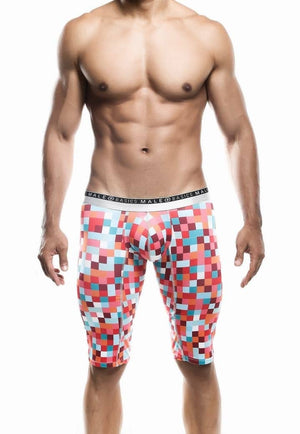 Men's boxer briefs - MaleBasics Athletic Hipster Boxer Brief - Red Pixels available at MensUnderwear.io - Image 4